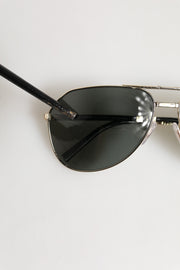 Dolce & Gabbana DG2106K Black Gold Plated Polarized MetalFrame Sunglasses