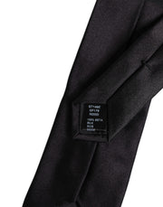 Dolce & Gabbana Black Safety Pins Silk Adjustable Necktie Accessory Tie