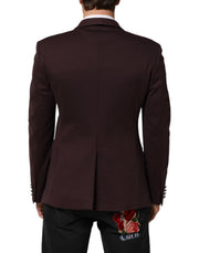 Dolce & Gabbana Maroon Cotton 2 Buttons Suit Jacket Blazer