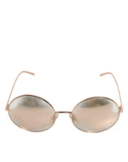 Dolce & Gabbana Rose Gold Plated Round Lenses Shades Eyewear Sunglasses