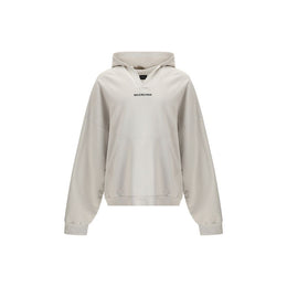 Balenciaga White Cotton Sweatshirt