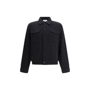 Lardini Black Fleece Wool Coat