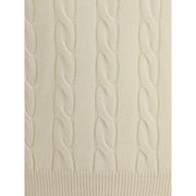 Aragona Cashmere White Cashmere Turtleneck