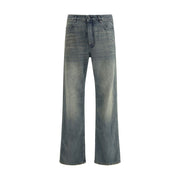 Balenciaga Blue Cotton Relaxed Fit Jeans