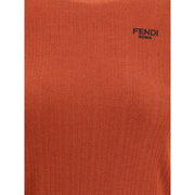 Fendi Red Fleece Wool Top