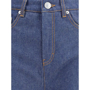 Ami Paris Blue Cotton Flared Jeans