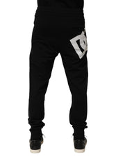 Dolce & Gabbana Black DG Logo Cotton Jogger Sweatpants Pants