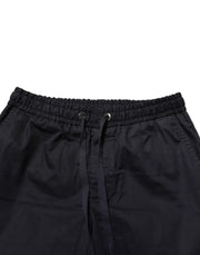 Dolce & Gabbana Black Mid Waist Drawstring Men Jogger Pants