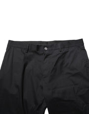 Dolce & Gabbana Black Cotton Formal Dress Men Trouser Pants