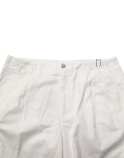 Dolce & Gabbana White Cotton Mid Waist Men Bermuda Shorts