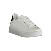 Gaelle Paris White Polyethylene Sneaker
