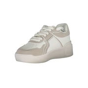 Gaelle Paris White Polyester Sneaker