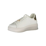 Gaelle Paris White Polyethylene Sneaker