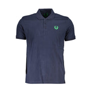 Gianmarco Venturi Blue Cotton Polo Shirt