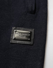 Dolce & Gabbana Black Cotton Blend Drawstring Jogger Jogger Pants