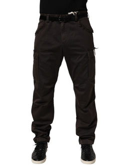 Dolce & Gabbana Brown Re- Edition Cotton Men Cargo Pants