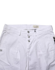 Daniele Alessandrini White Cotton Stretch Slim Fit Denim Jeans