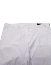 John Richmond White Cotton Stretch Dress Formal Men Trouser Pants