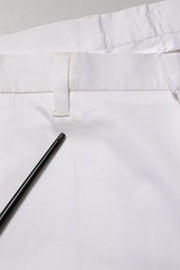 John Richmond White Cotton Stretch Dress Formal Men Trouser Pants