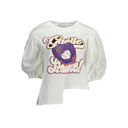 Gaelle Paris White Cotton T-Shirt