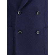 Gi Capri Blue Fleece Wool Coat