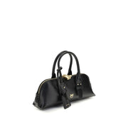 PINKO Black Calf Leather Bos Taurus Handbag