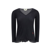 Fendi Black Fleece Wool Top