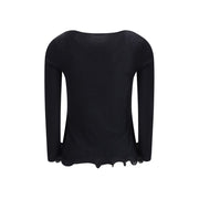 Fendi Black Fleece Wool Top
