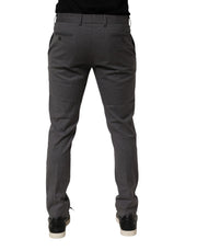 Daniele Alessandrini Gray Polyester Formal Dress Trouser Pants