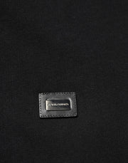 Dolce & Gabbana Sweater Black Cotton Hooded Men Sweatshirt Sweater