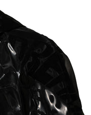 Dolce & Gabbana Black Camouflage Hooded Men Full Zip Sweater