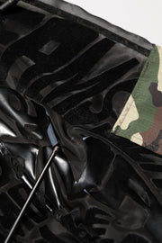 Dolce & Gabbana Black Camouflage Hooded Men Full Zip Sweater