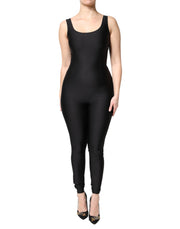 Dolce & Gabbana Black Sleeveless Bodycon Women Jumpsuit Dress