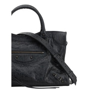 Balenciaga Black Calf Leather Bos Taurus Shoulder Bag