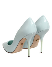 Dolce & Gabbana Mint Green Leather Stiletto Heels Pumps Shoes