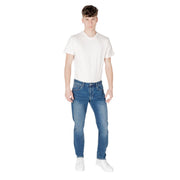 Armani Exchange Blue Cotton Skinny Jeans