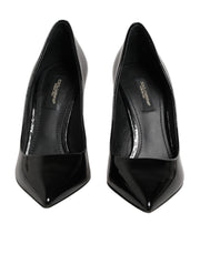 Dolce & Gabbana Black Leather Stiletto Heels Pumps Shoes