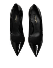 Dolce & Gabbana Black Leather Stiletto Heels Pumps Shoes