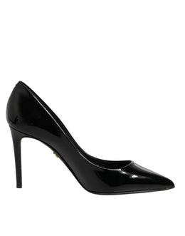 Dolce & Gabbana Black Leather Stiletto Heels Pumps Shoes