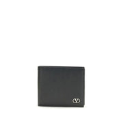 Valentino Garavani Black Calf Leather Bos Taurus Wallet