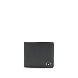 Valentino Garavani Black Calf Leather Bos Taurus Wallet
