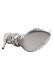 Dolce & Gabbana Silver Strappy High Heels Sandals Shoes