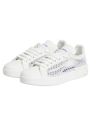 Dolce & Gabbana White Mesh Inserts Low Top Sneakers Shoes