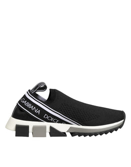Dolce & Gabbana Black Slip On Sorrento Low Top Sneakers Shoes