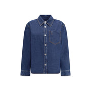 Ami Paris Blue Cotton Denim Jacket