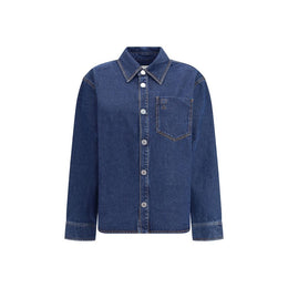 Ami Paris Blue Cotton Denim Jacket