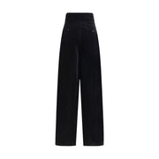 Max Mara Black Cotton Casual Pants