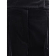 Max Mara Black Cotton Casual Pants