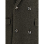 Cruna Green Fleece Wool Coat