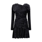 Ganni Black Recycled Polyester Cocktail Dress